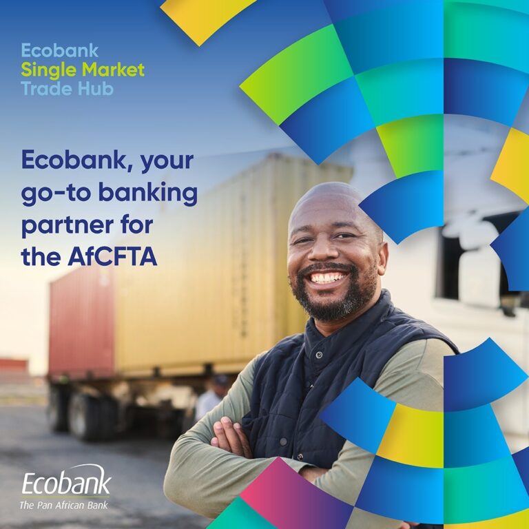 Wherever you are the Ecobank Single Market Trade Hub empowers you to expand into new African markets by • Connecting you with businesses across the continent • Facilitating trade in goods and services through Ecob 768x768